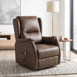 HOMCOM Power Lift Recliner Chair, Dual Motor Electric Lift Chair for Elderly with Remote Control, Brown - thumbnail 8