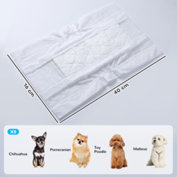 PawHut Dog Diapers Super Absorbent Leak-Proof Dog Nappies for Male Dogs Size XS 20-28 cm Waist - thumbnail 3