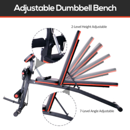 HOMCOM Adjustable Reclined Dumbbell Bench Weight Lifting Set Folding Sit Up Ab Bench Home Training Gym Multiuse Workout Exercise Fitness - Aosom UK - thumbnail 4