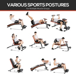 HOMCOM Adjustable Reclined Dumbbell Bench Weight Lifting Set Folding Sit Up Ab Bench Home Training Gym Multiuse Workout Exercise Fitness - Aosom UK - thumbnail 6