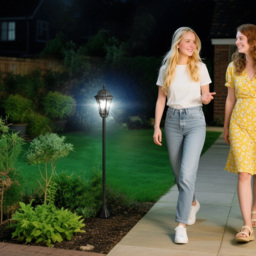 Outsunny Solar LED Garden Lamps: 2 Water-Resistant Lanterns for Patio Pathway, Auto Switch, Black - Aosom UK - thumbnail 9