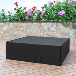 Outsunny Large Patio Garden Furniture Set Cover 600D Oxford Square Waterproof, 230 x 230 x 70 cm, Black - thumbnail 8