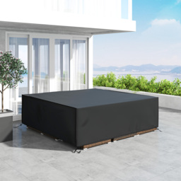 Outsunny Large Patio Garden Furniture Set Cover 600D Oxford Square Waterproof, 230 x 230 x 70 cm, Black - thumbnail 7