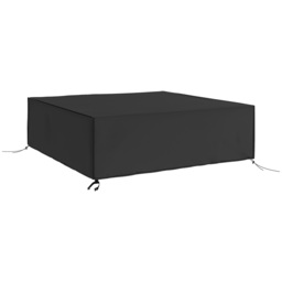 Outsunny Large Patio Garden Furniture Set Cover 600D Oxford Square Waterproof, 230 x 230 x 70 cm, Black - thumbnail 1