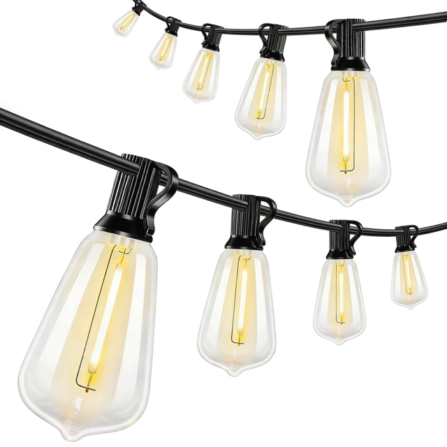 HOMCOM Curtain Lights Connectable Fairy Curtain Lights Plug-in IP44 Waterproof/18 m/Warm White - image 1