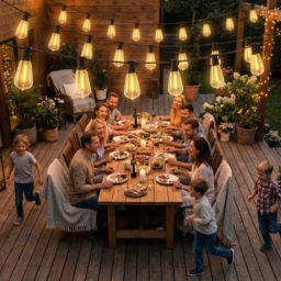HOMCOM Curtain Lights Connectable Fairy Curtain Lights Plug-in IP44 Waterproof/18 m/Warm White - thumbnail 9