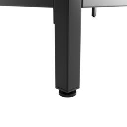 Standing Bar Table with MDF Top and Iron Legs, Marble Kitchen Island Table with Adjustable Shelves, 100L x 90W x 90H cm, Black - Aosom UK - thumbnail 8