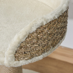 PawHut Cat Tree Tower Basics with Bed, Scratching Post, Activity Centre, Kitten House, Dangling Ball Perch, Beige - Aosom UK - thumbnail 7