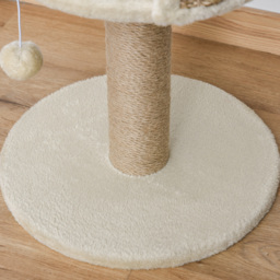 PawHut Cat Tree Tower Basics with Bed, Scratching Post, Activity Centre, Kitten House, Dangling Ball Perch, Beige - Aosom UK - thumbnail 8