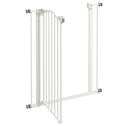 PawHut Metal Pet Safety Gate Dog Gate Folding Fence, White - Aosom UK - thumbnail 8