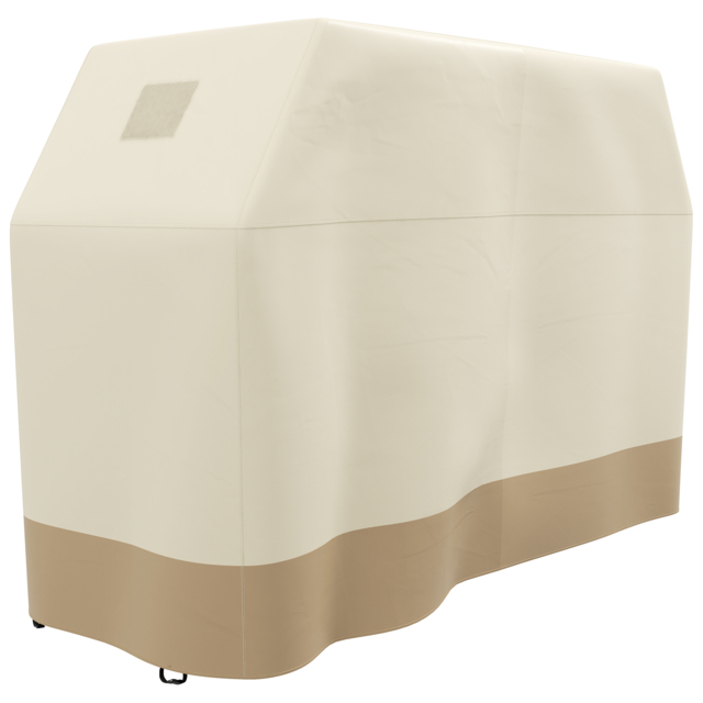 Outsunny Grill Cover: Waterproof PU-Coated Outdoor Protector for Barbecues, Beige, 71W x 188L cm - Aosom UK - image 1