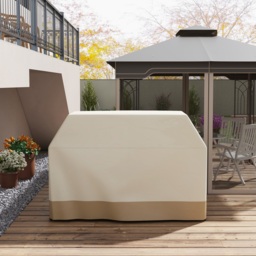Outsunny Grill Cover: Waterproof PU-Coated Outdoor Protector for Barbecues, Beige, 71W x 188L cm - Aosom UK - thumbnail 7