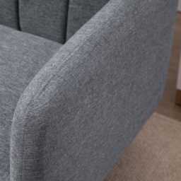 HOMCOM Two Seater Sofa Bed, Convertible Linen Fabric Sofa Couch, Click Clack Sofabed with Adjustable Split Backrest, Cat Scratch Anti, Grey - Aosom UK - thumbnail 9