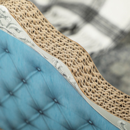PawHut 2 in 1 Cat Scratcher with Catnip for Indoor Cats, 30.5 x 55 x 31.5cm, Light Blue - thumbnail 9
