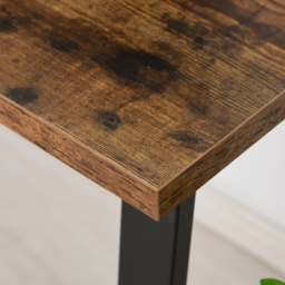 HOMCOM Industrial Writing Desk With Metal Legs, 100 x 58 x 74.5cm, Rustic Brown and Black - thumbnail 8