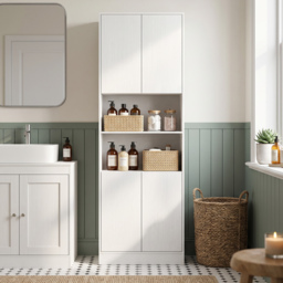 HOMCOM 170 cm Kitchen Pantry Cabinet, Freestanding Storage Cabinet with Soft-Close Hinges, White Wood Effect - thumbnail 8
