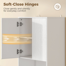 HOMCOM 170 cm Kitchen Pantry Cabinet, Freestanding Storage Cabinet with Soft-Close Hinges, White Wood Effect - thumbnail 5