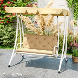 Outsunny Two-Seater Bench Cushion - Khaki - thumbnail 8