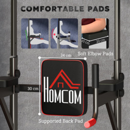 HOMCOM Pull Up Station Bar Power Tower Station for Home Office Gym Traning Workout Equipment - Aosom UK - thumbnail 5
