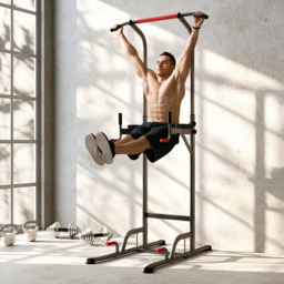 HOMCOM Pull Up Station Bar Power Tower Station for Home Office Gym Traning Workout Equipment - Aosom UK - thumbnail 8