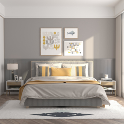 HOMCOM Contemporary Bedside Cabinet: Drawer and Shelf, Nightstand for Bedroom or Lounge - Aosom UK - thumbnail 7