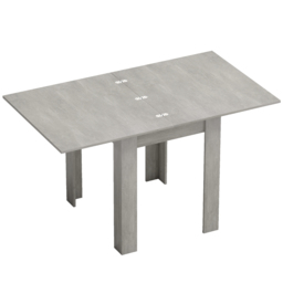 HOMCOM Folding Dining Table for 4-6, Rectangular Extendable Drop Leaf Table for Small Spaces, 140 x 80 x 77.5 cm, Grey