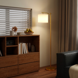 HOMCOM LED Floor Lamp with Remote Control - Gold Tone - thumbnail 9