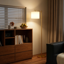 HOMCOM LED Floor Lamp with Remote Control - Gold Tone - thumbnail 9