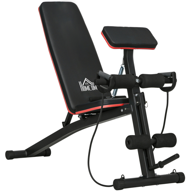 HOMCOM Foldable Adjustable Dumbbell Weight Lifting Sit Up Ab Bench Home Training Gym Incline Flat Multiuse Workout Exercise Fitness - image 1