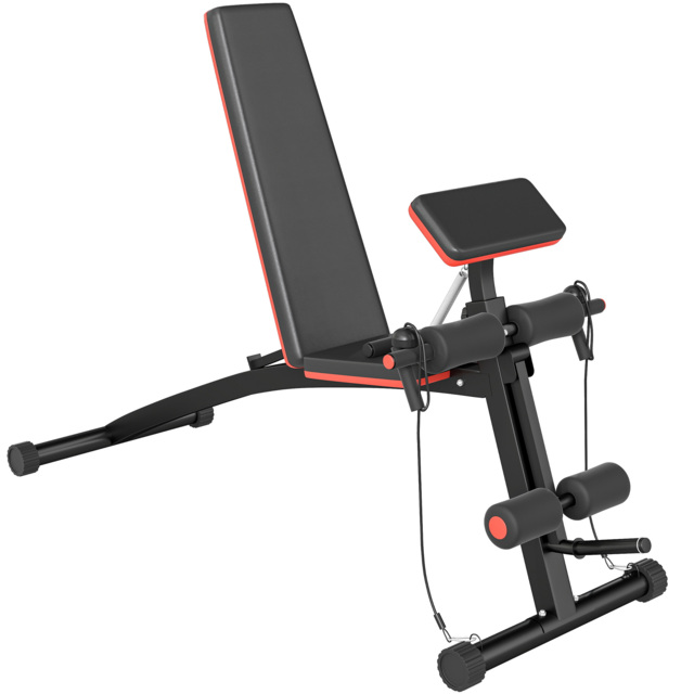 HOMCOM Foldable Adjustable Dumbbell Weight Lifting Sit Up Ab Bench Home Training Gym Incline Flat Multiuse Workout Exercise Fitness - image 1