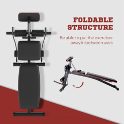 HOMCOM Foldable Adjustable Dumbbell Weight Lifting Sit Up Ab Bench Home Training Gym Incline Flat Multiuse Workout Exercise Fitness - thumbnail 5
