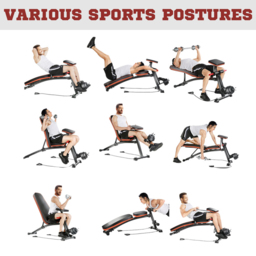 HOMCOM Foldable Adjustable Dumbbell Weight Lifting Sit Up Ab Bench Home Training Gym Incline Flat Multiuse Workout Exercise Fitness - thumbnail 4