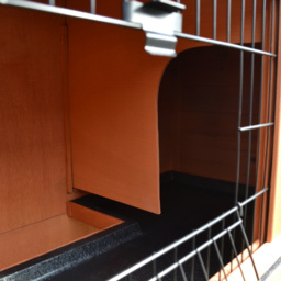 PawHut 2 Tier Rabbit Hutch Guinea Pig Hutch Ferret Cage with Ramp Slide Out Tray for Indoor Outdoor 100.5 x 55 x 101 cm - Aosom UK - thumbnail 9