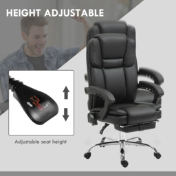Vinsetto Six Point Vibrating Massage Office Chair - Black - thumbnail 5