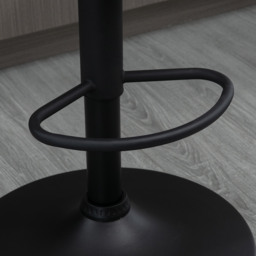 HOMCOM Modern Adjustable Bar Stools Set of 2, Swivel PU Leather Breakfast Barstools with Footrest Armrests Back, for Kitchen Counter Light Grey - thumbnail 8