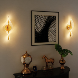 HOMCOM Led Wall Lamp 2 Pack, 13W Modern Indoor Spiral Wall Light, Colour Temperature Adjustable 3000K/4000K/6500K, for Bedroom, Living Room, Hallway, Stairs, Gold Tone - thumbnail 9