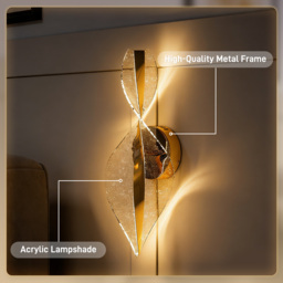 HOMCOM Led Wall Lamp 2 Pack, 13W Modern Indoor Spiral Wall Light, Colour Temperature Adjustable 3000K/4000K/6500K, for Bedroom, Living Room, Hallway, Stairs, Gold Tone - thumbnail 7