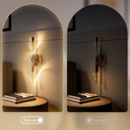 HOMCOM Led Wall Lamp 2 Pack, 13W Modern Indoor Spiral Wall Light, Colour Temperature Adjustable 3000K/4000K/6500K, for Bedroom, Living Room, Hallway, Stairs, Gold Tone - thumbnail 5