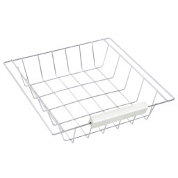 HOMCOM Rolling Kitchen Island Trolley Cart Drawer Shelves Basket Wheels W/ 6 Bottle Wine Rack White - Aosom UK - thumbnail 8