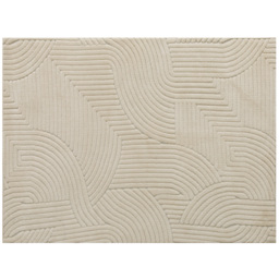 HOMCOM Modern Geometric Rug, Thick & Plush, Non-Slip, 200 x 140 cm – Cream, Living Room/Bedroom/Office - thumbnail 1
