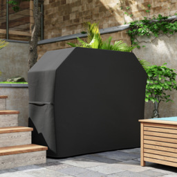 Outsunny Protective Grill Cover, 147 x 61cm, Durable Plastic Coated, Weather-Resistant, Black - thumbnail 7