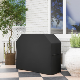 Outsunny Protective Grill Cover, 147 x 61cm, Durable Plastic Coated, Weather-Resistant, Black - thumbnail 2