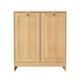 Waterproof Oak Bathroom Cabinet with Towel Rack, Space-Saving Wall-Mounted Vanity for Bathroom Laundry Kitchen, 60L x 20W x 70H cm, Oak - Aosom UK - thumbnail 2