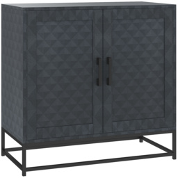 HOMCOM Modern Sideboard, Freestanding Sideboard Storage Cabinet with Adjustable Shelf and 2 Doors for Living Room, Black