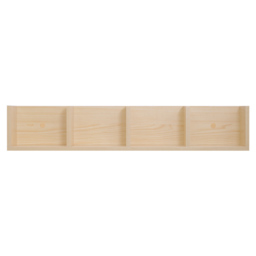 HOMCOM Wall Mount 84 CD / 56 DVD/Blu-ray/ Media Storage Rack 4 Cubes Wooden Shelf Organizer Unit Bookcase Display (Natural Wood Colour) - Aosom UK - thumbnail 7