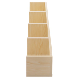 HOMCOM Wall Mount 84 CD / 56 DVD/Blu-ray/ Media Storage Rack 4 Cubes Wooden Shelf Organizer Unit Bookcase Display (Natural Wood Colour) - Aosom UK - thumbnail 6