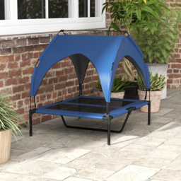 PawHut Cooling Pet Bed Raised with Washable Breathable Mesh for Medium, Large Dogs, 91 x 76 x 89 cm, Dark Blue - Aosom UK - thumbnail 9