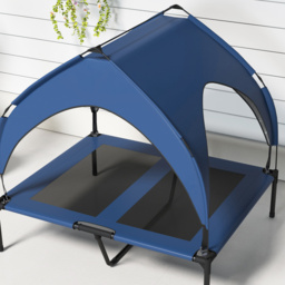 PawHut Cooling Pet Bed Raised with Washable Breathable Mesh for Medium, Large Dogs, 91 x 76 x 89 cm, Dark Blue - Aosom UK - thumbnail 8