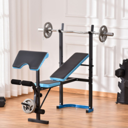 HOMCOM Adjustable Weight Bench with Leg Developer Barbell Rack for Lifting and Strength Training Multifunctional Workout Station for Home Gym Fitness - thumbnail 2