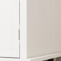 HOMCOM Rolling Kitchen Island Storage Trolley with Rubber Wood Top & Drawers for Dining Room, White - Aosom UK - thumbnail 8